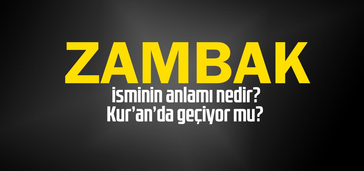 Zambak isminin anlamı nedir, Zambak ne demektir? Kuranda geçiyor mu?