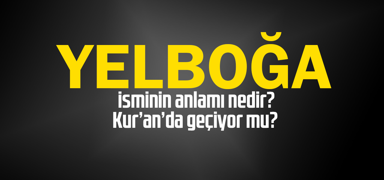 Yelboğa isminin anlamı nedir, Yelboğa ne demektir? Kuranda geçiyor mu?