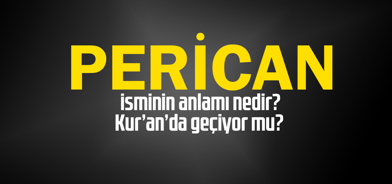 Perican isminin anlamı nedir, Perican ne demektir? Kuranda geçiyor mu?