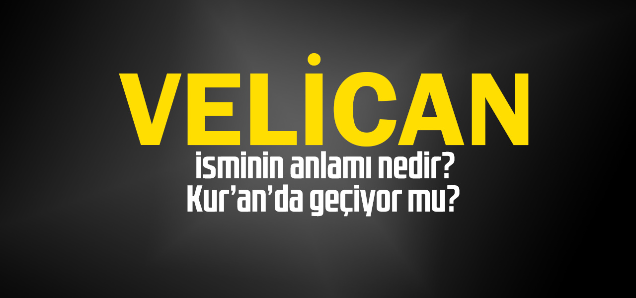 Velican isminin anlamı nedir, Velican ne demektir? Kuranda geçiyor mu?