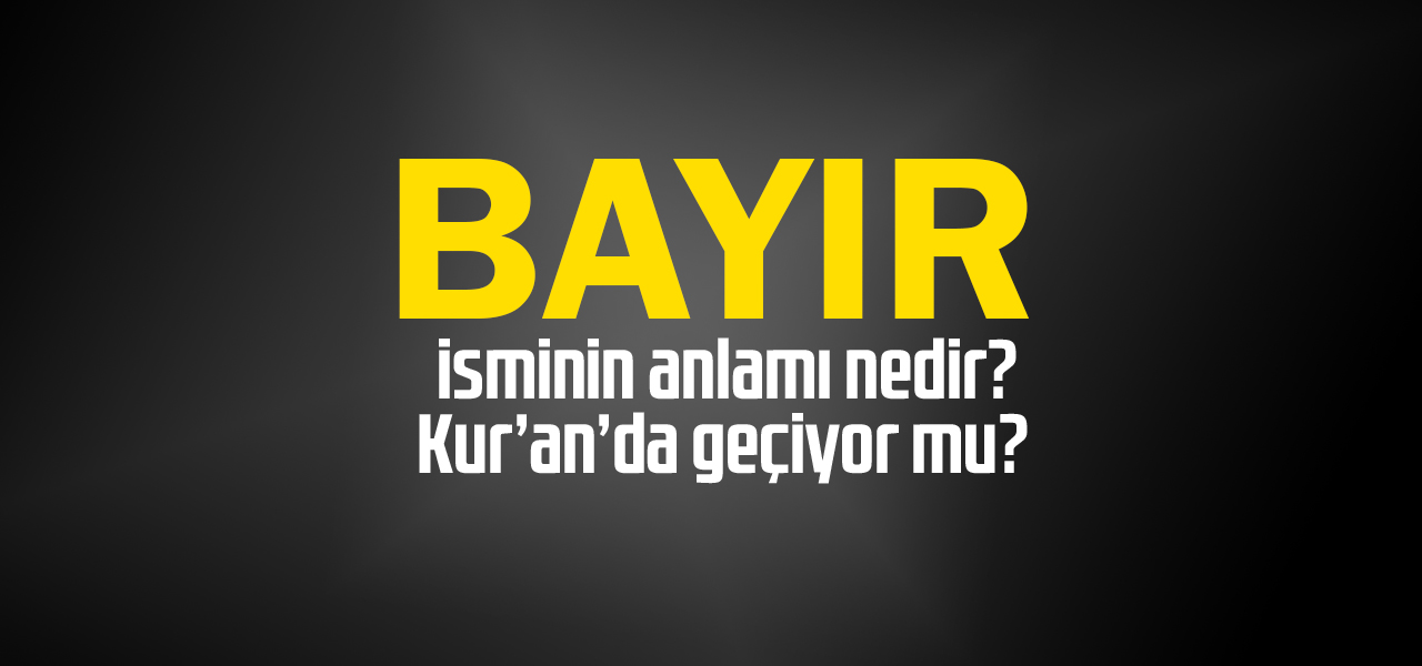 Bayır isminin anlamı nedir, Bayır ne demektir? Kuranda geçiyor mu?