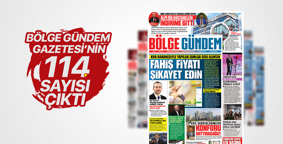 Bölge Gündem Gazetesi'nin 114. sayısı çıktı