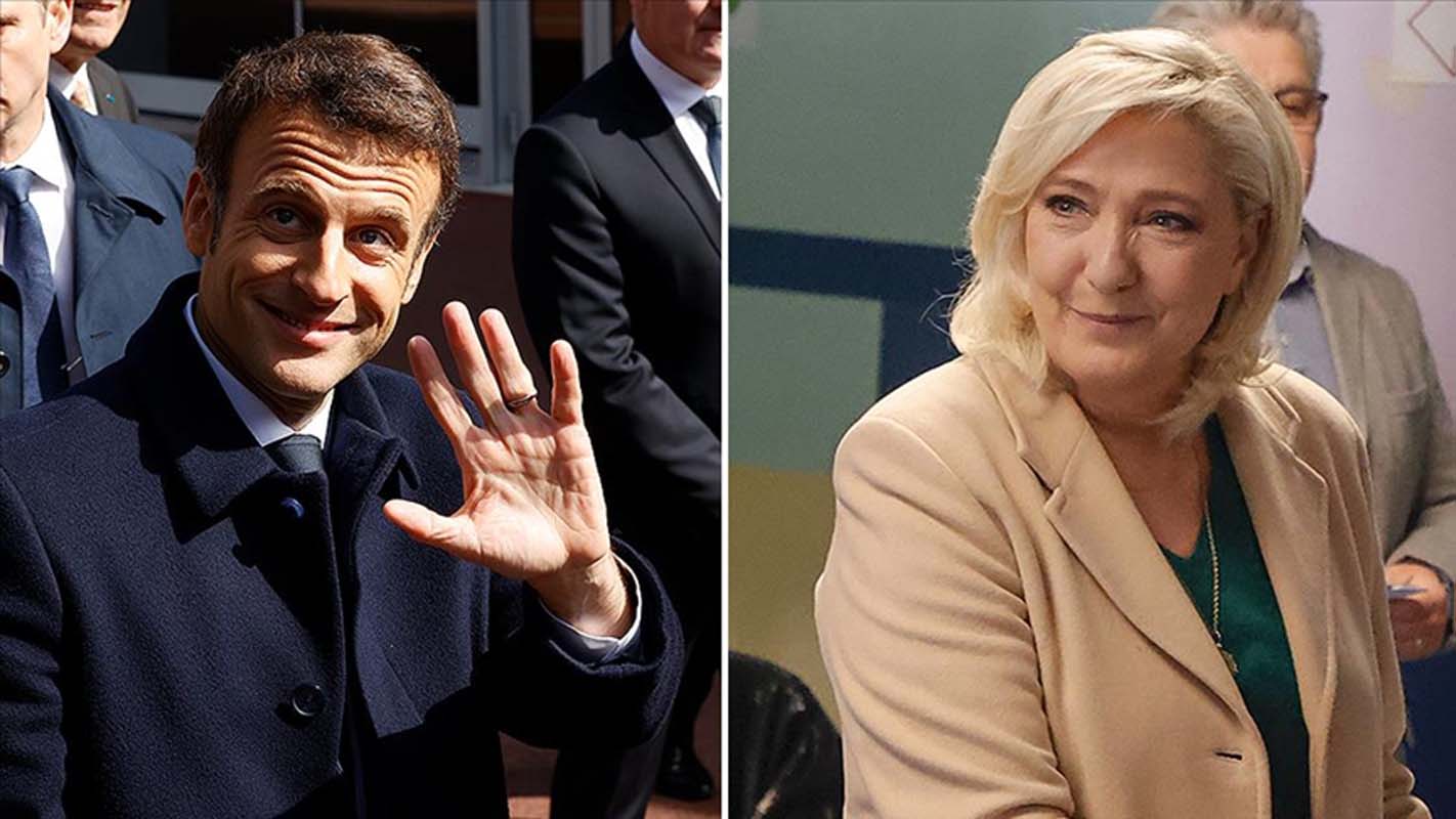 Son dakika | Fransa'da seçim heyecanı! Le Pen ile ikinci tura kalan Macron ilk turu önde bitirdi!