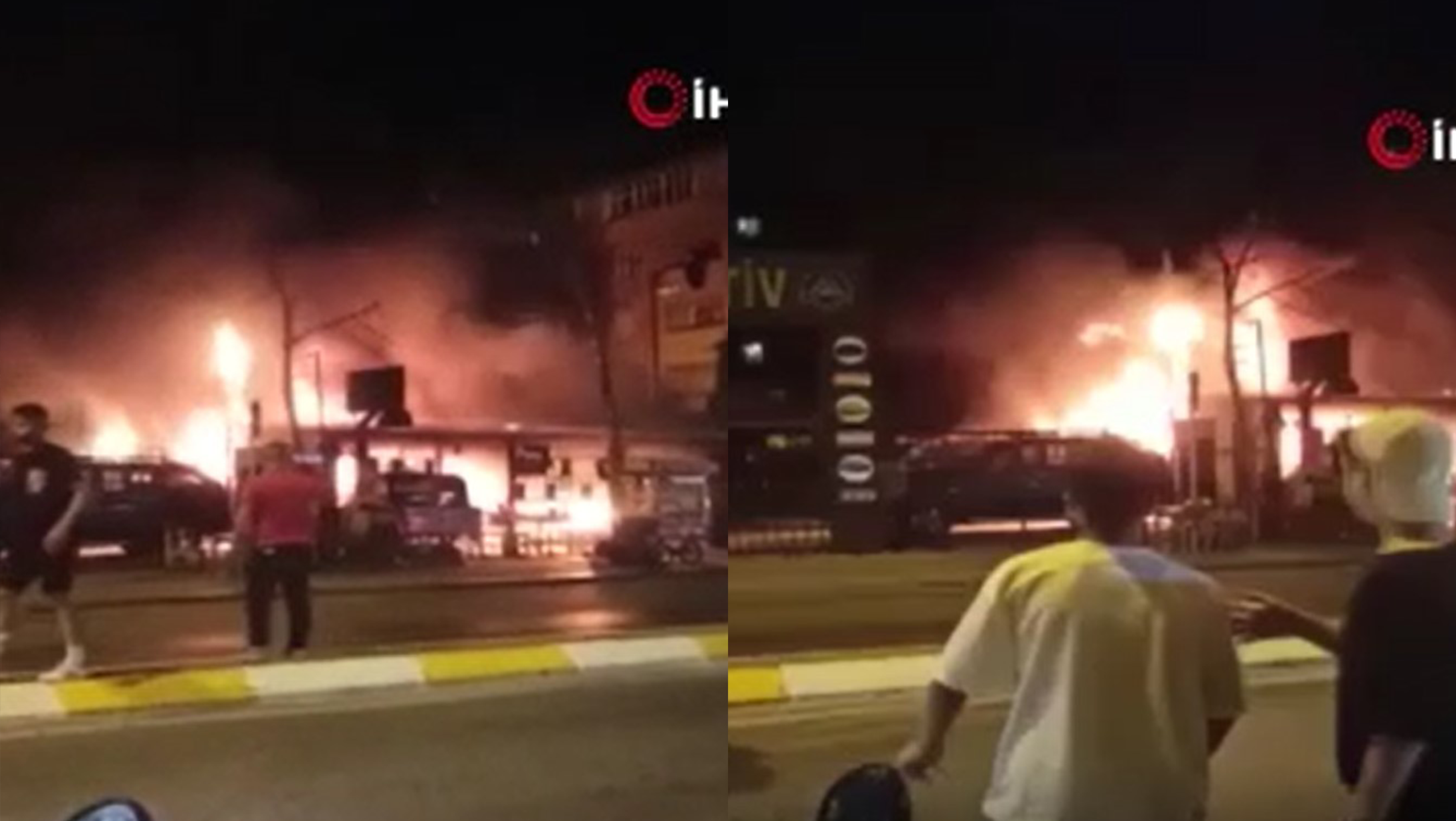 Kokoreççi patladı, alevlere teslim oldu! Sultanbeyli'de bulunan bir kokoreç restoranında, tüp patlaması nedeniyle yangın çıktı!