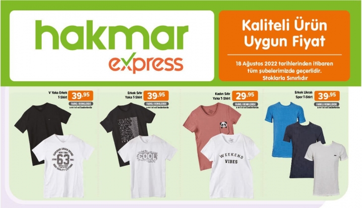 18 Ağustos 2022 Hakmar Express Aktüel ürünler kataloğu! Bu hafta Hakmar'da neler var? Katalogda hangi ürünler yer alıyor?