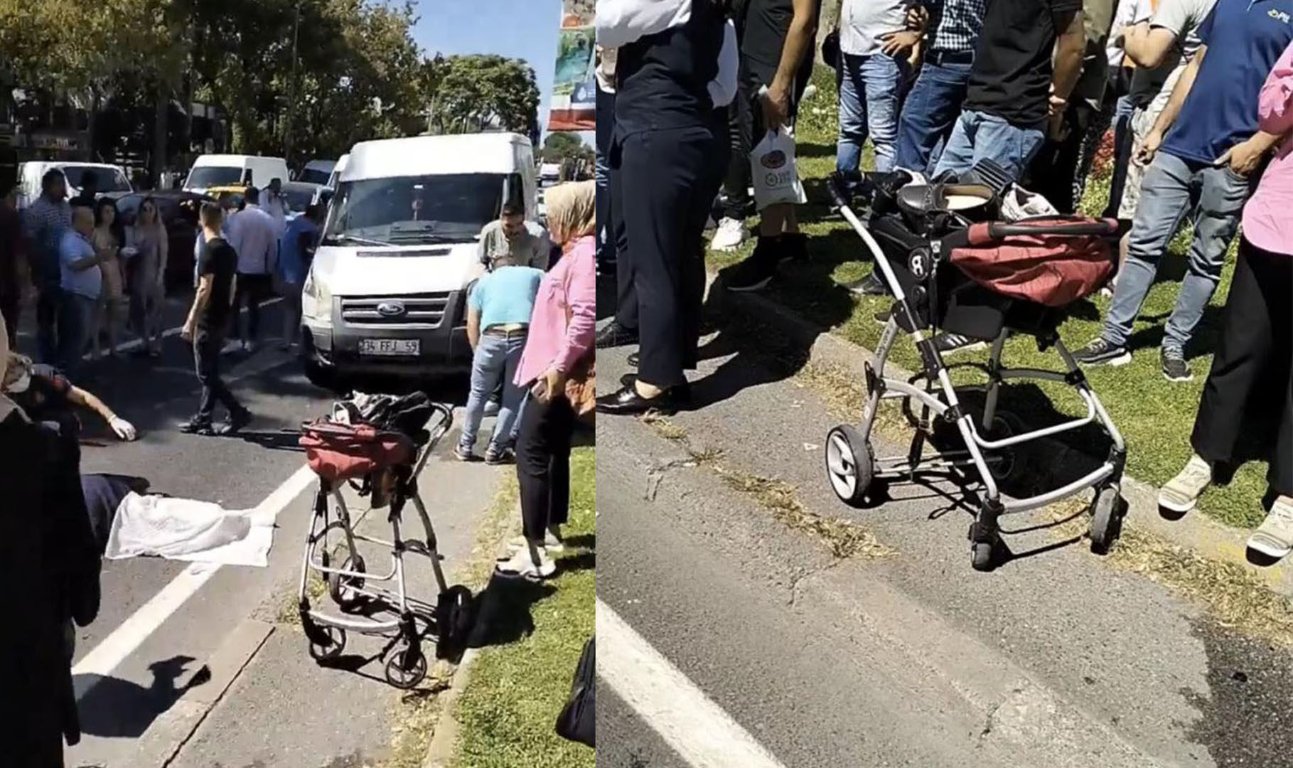 İstanbul'da feci kaza! Araç 2 kadın ve bebeğe çarptı!