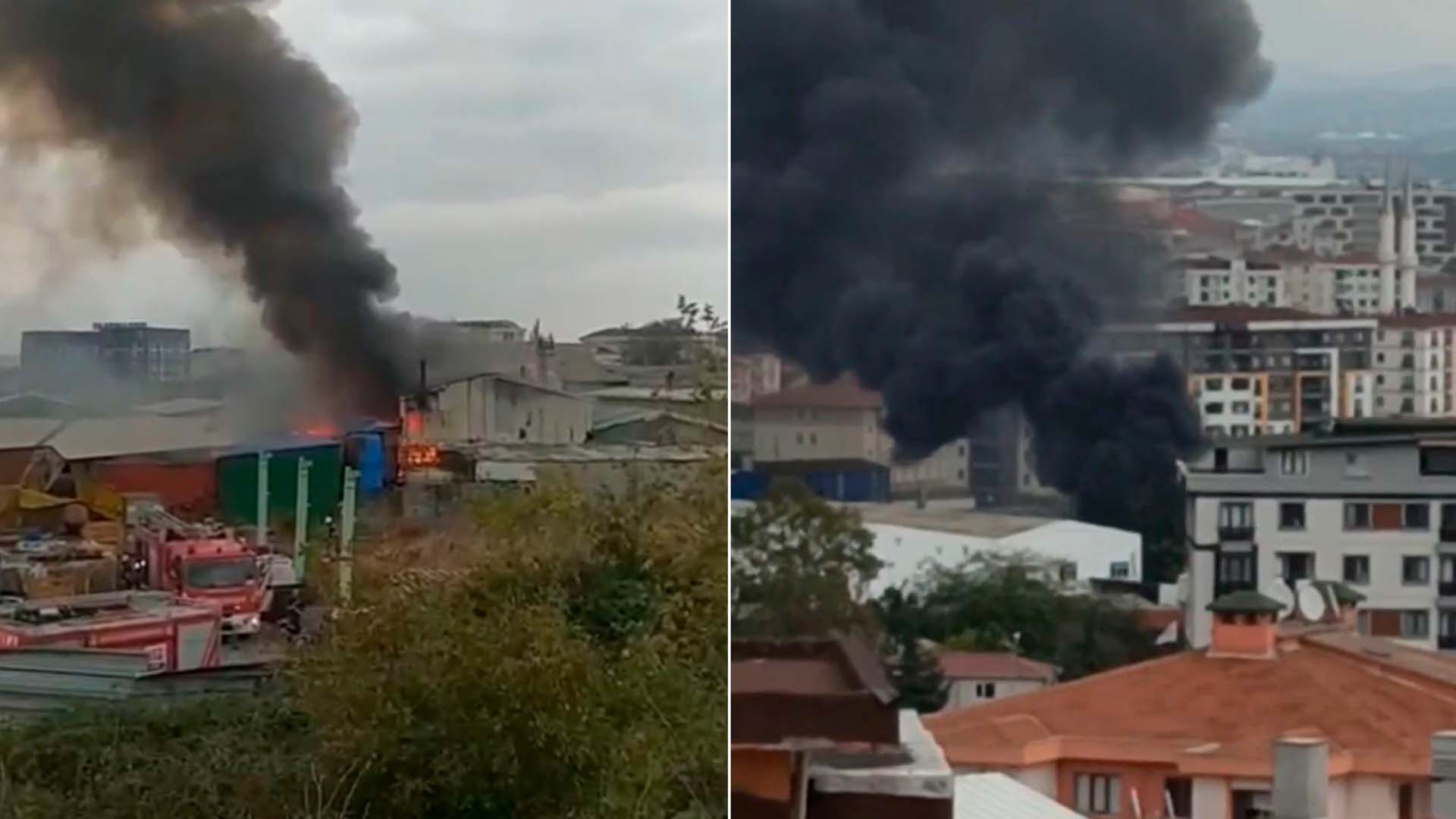 İstanbul Pendik'te korku dolu anlar! Atık geri dönüşüm fabrikasında yangın çıktı, mahalleli sokağa döküldü