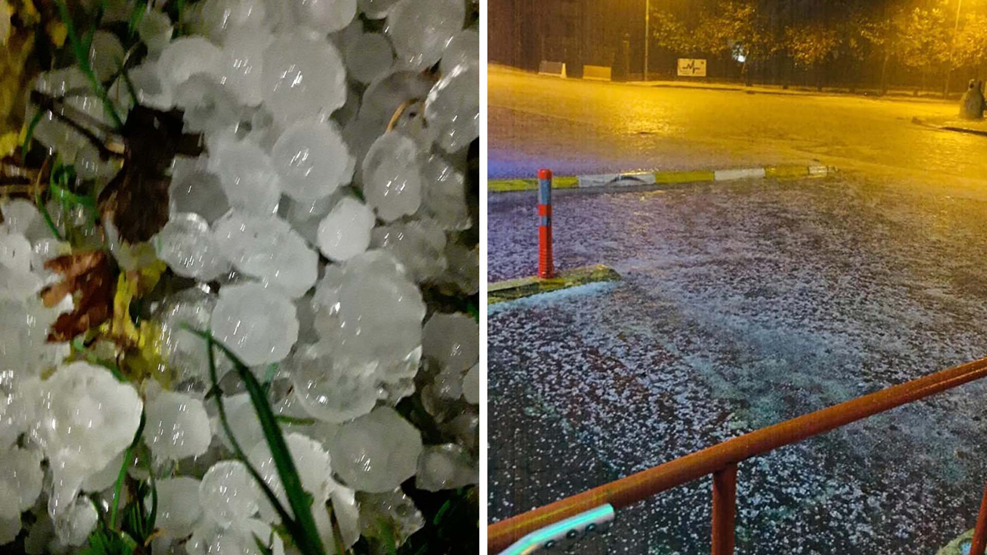 Meteoroloji uyarmıştı! Tekirdağ Çorlu'da dolu yağışı etkili oldu