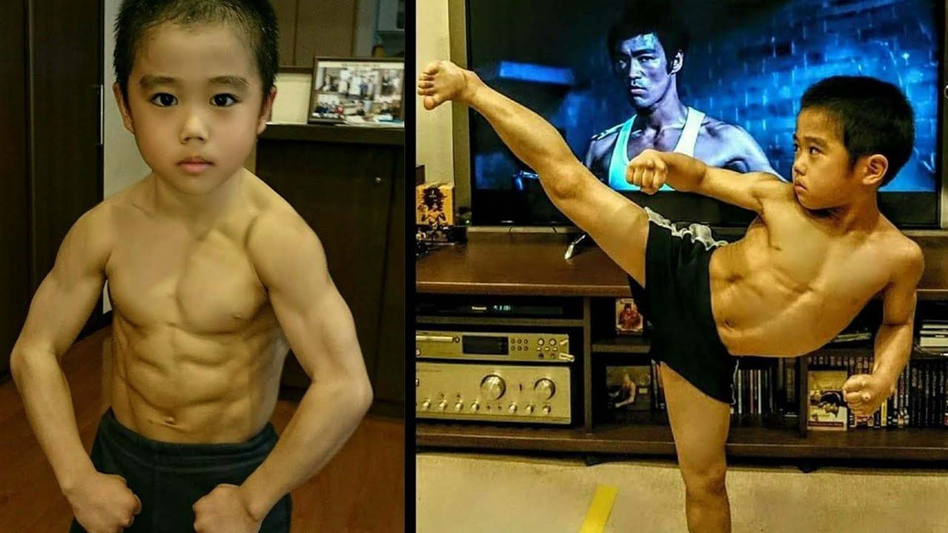 'Mini Bruce Lee'yi görenler inanamıyor! İki parmakla şınav çekiyor: Bruce Lee kadar havalı olmak istiyorum