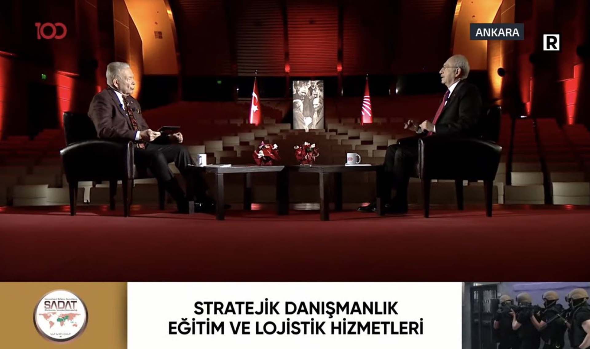 Kılıçdaroğlu röportajında SADAT reklamı verilmişti! tv100'den çarpıcı açıklama!