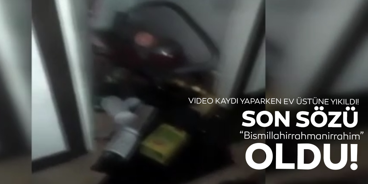 Video kaydı yaparken ev üstüne yıkıldı! O anlar kemarada!