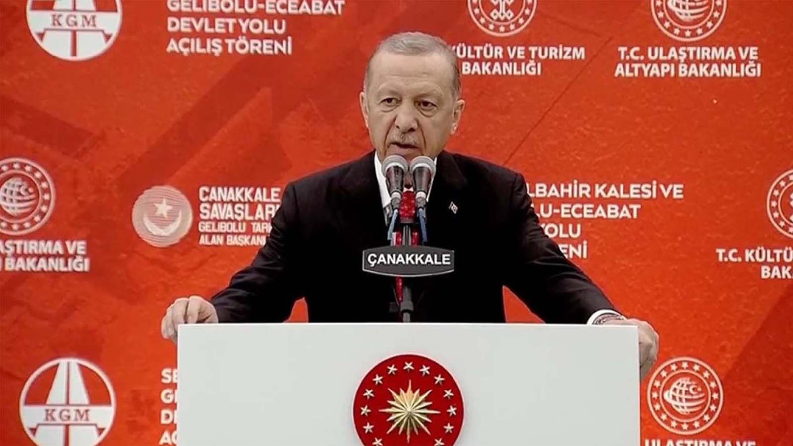 Cumhurbaşkanı Erdoğan Çanakkale'de Gelibolu-Eceabat yolu açılış töreninde konuştu! Tahıl koridoru sözleşmesinin uzatıldığını açıkladı!