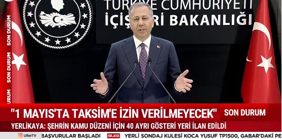 Son dakika! İçişleri Bakanı Ali Yerlikaya 1 Mayıs ile ilgili kritik bir açıklama yaptı!