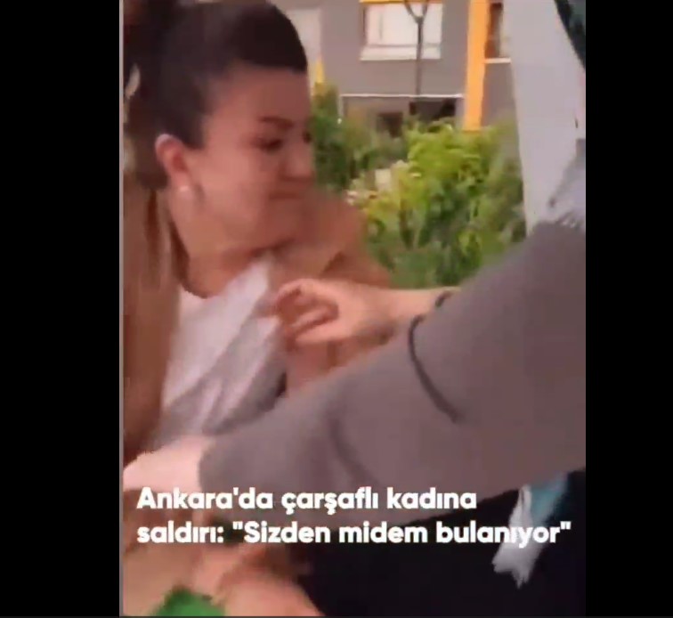 Ankara'da yaşanan olay 'pes' dedirtti! Bahçede oturan çarşaflı kadına çirkin saldırı! İşte o görüntüler...