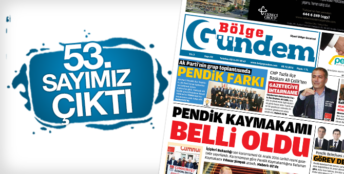 Bölge Gündem Gazetesi'nin Aralık 2016 sayısı