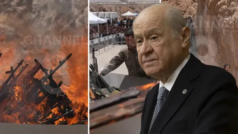 PKK'nın silah bırakarak yakmasının ardından Bahçeli'den ilk açıklama: Silahların teslimi ile kötü anılar geride kalacak