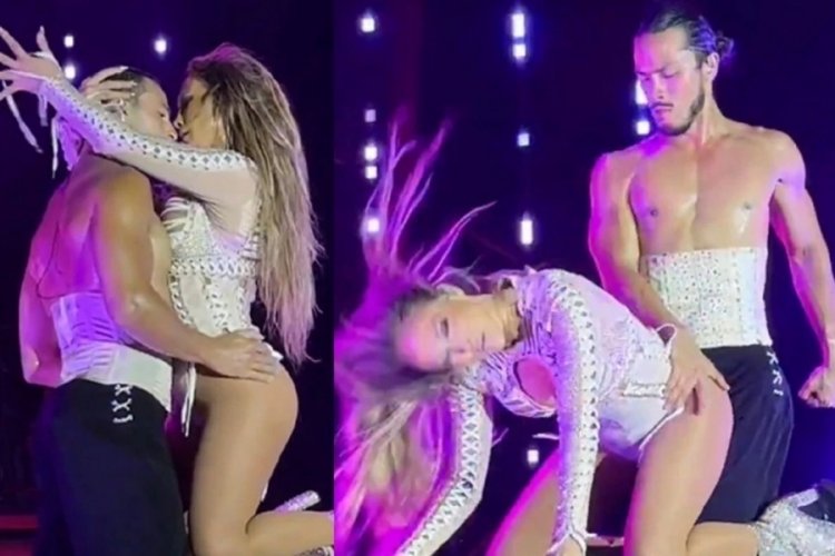 Jennifer Lopez'den soluk kesen sahne şovu! Sahne şovu sosyal medyada gündem oldu