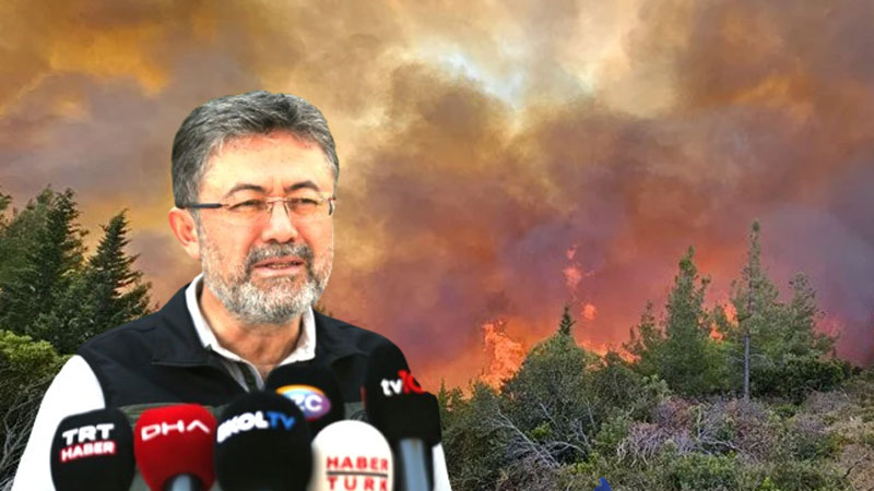 Bakan Yumaklı orman yangınlarıyla ilgili son durumu açıkladı: Sadece bir bölge kaldı