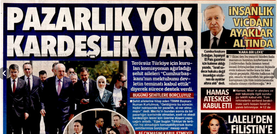 Pazarlık yok kardeşlik var: 20 Ağustos 2025 gazete manşetleri