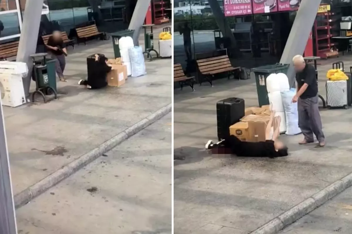 Otobüs terminalinde akıl almaz görüntüler: Kızına öfkelenen baba tüfekle ateş etti!