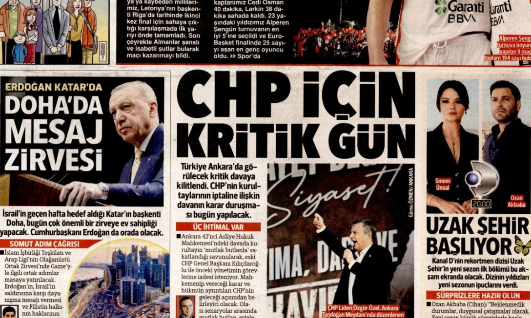CHP için kritik gün! 15 Eylül 2025 Pazartesi güncel gazete manşetleri