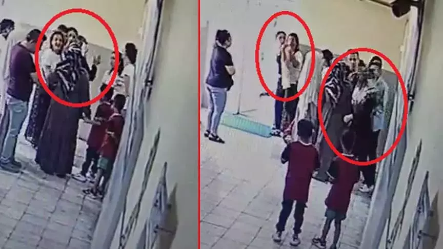 Diyarbakır'da olay görüntü: Aynı okulda velilerden öğretmenlere üst üste dayak!