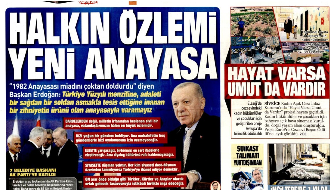 Halkın özlemi yeni anayasa: 9 Ekim 2025 Perşembe güncel gazete manşetleri