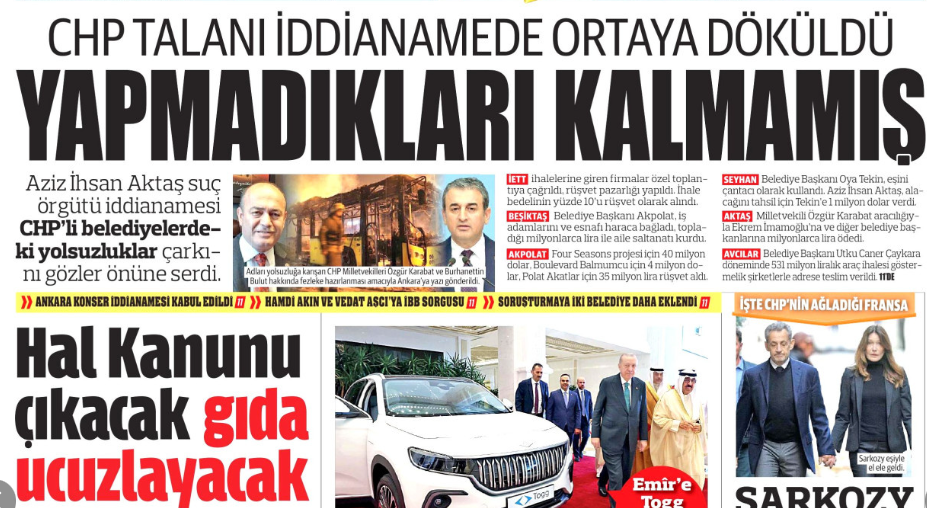 Yapmadıkları kalmamış! CHP talanı iddianamede ortaya döküldü: 22 Ekim gazete manşetleri
