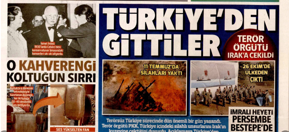 Türkiye'den gittiler, Terörsüz Türkiye yolunda bir adım daha: 27 Ekim 2025 gazete manşetleri