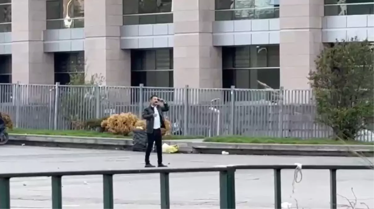 Çağlayan'da hareketli dakikalar: İstanbul Adalet Sarayı önünde başına silah dayadı ve ateş etti!
