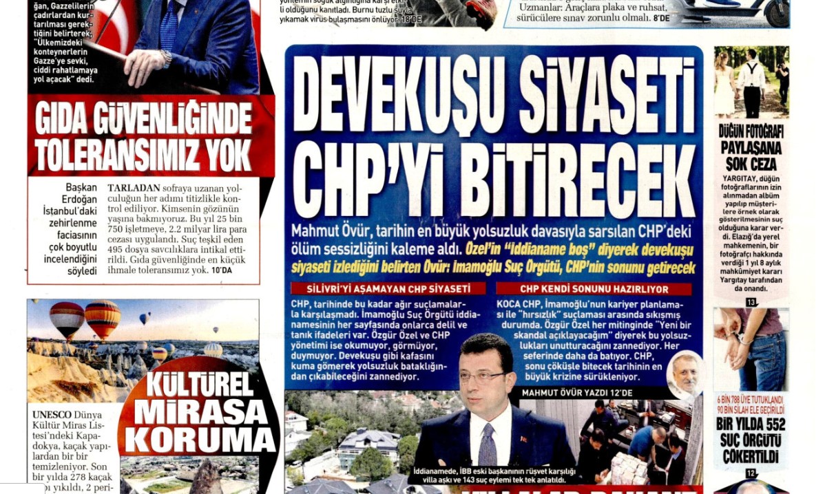 Devekuşu siyaseti CHP'yi bitirecek: 18 Kasım 2025 Salı, güncel gazete manşetleri...