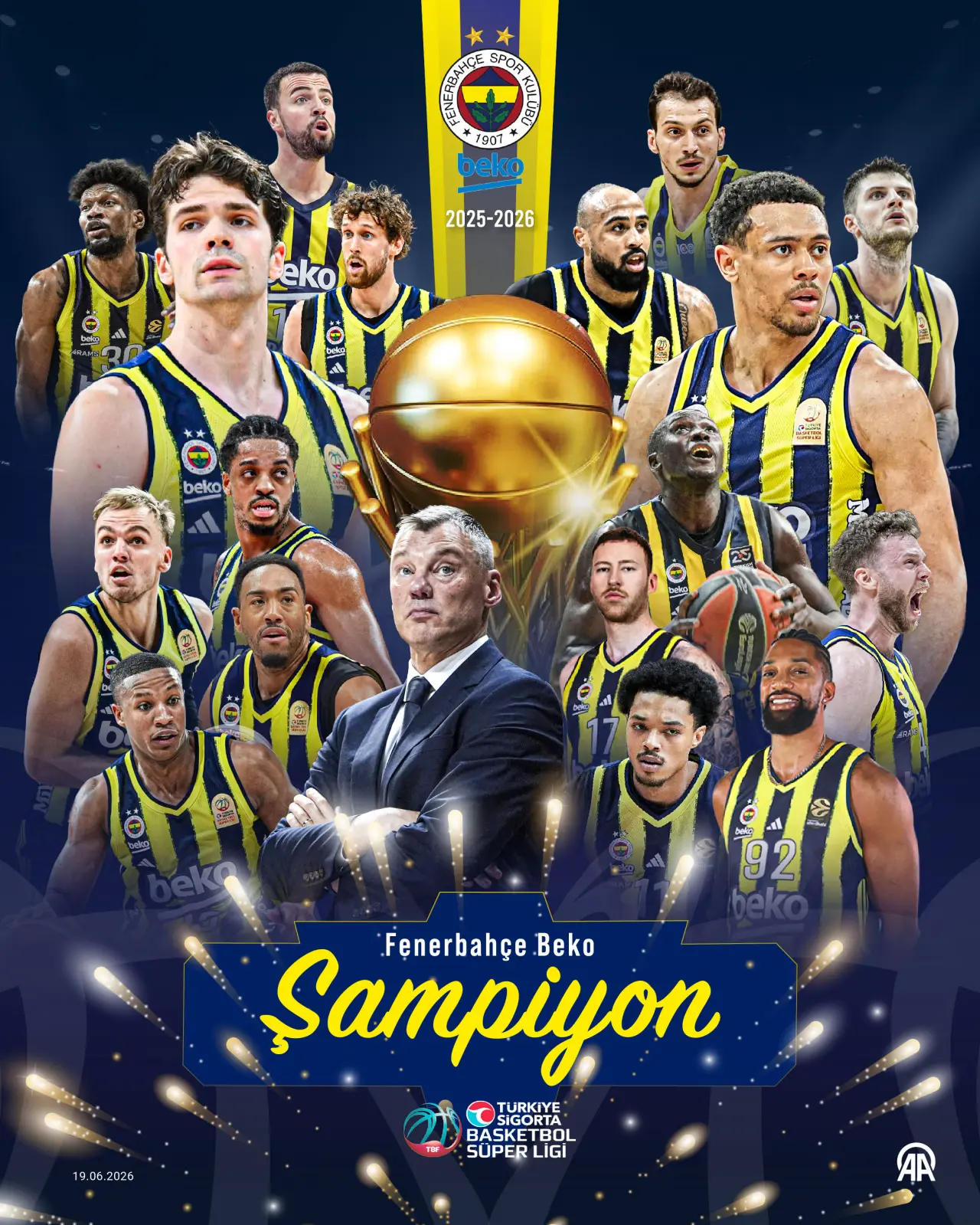 Cumhurbaşkanı Erdoğan tebrik etti: Basketbol Süper Ligi'nde şampiyon Fenerbahçe Beko!