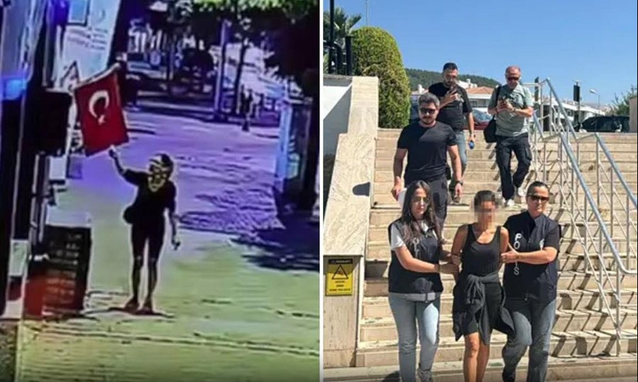 Türk bayrağımızı ateşe veren hain kendini bakın nasıl savundu?