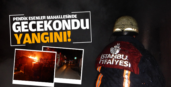 Pendik Esenler mahallesinde gecekondu yangını!