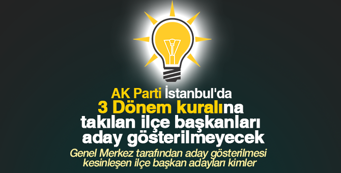 AK Parti İstanbul'da 3 Dönem kuralına takılan ilçe başkanları