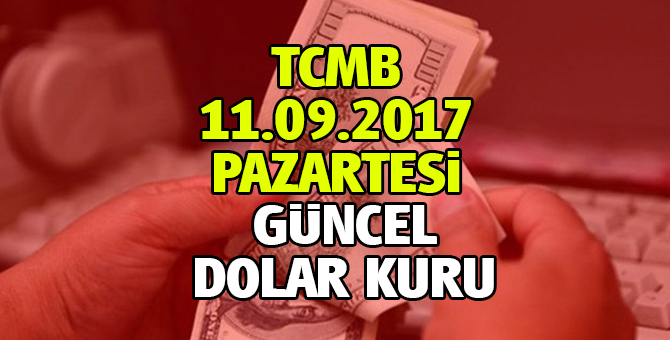 TCBM Dolar kuru: son durum! 11 Eylül 2017