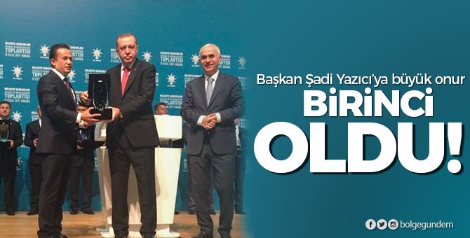 Başkan Şadi Yazıcı'ya, Cumhurbaşkanı Erdoğan'dan büyük ödül!