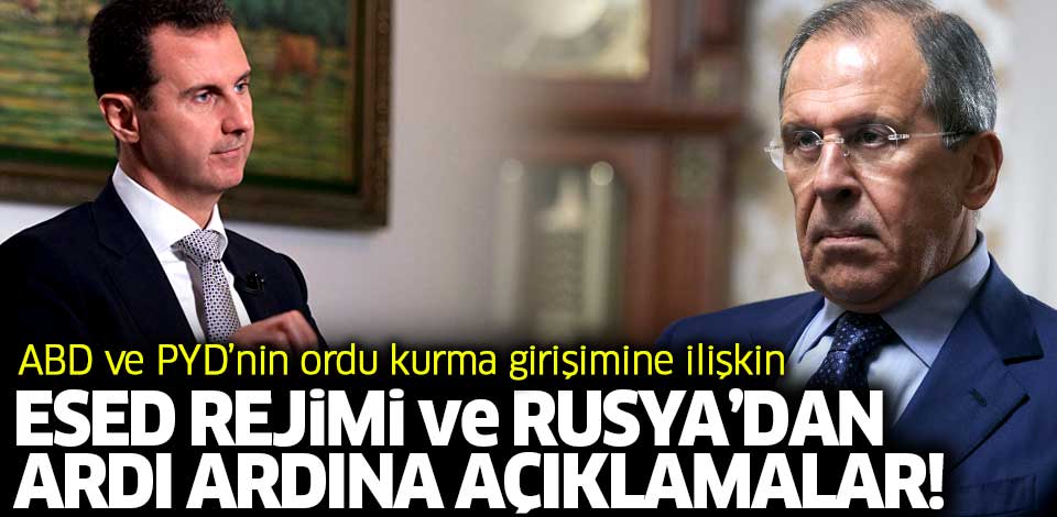 Esed rejimi ve Rusya'dan ardı ardına PYD açıklamaları!