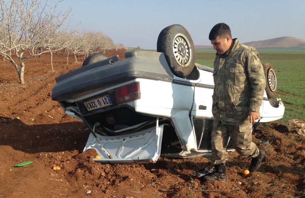 Hilvan'da otomobil takla attı! 4 Yaralı!