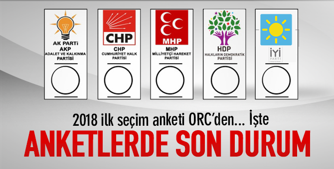 Anketlerde son durum! İşte 2018'in ilk seçim anketi!