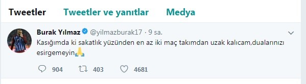 Trabzonspor’da Burak Yılmaz şoku