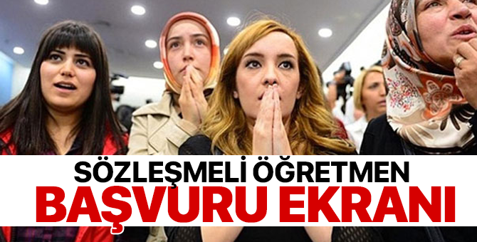 2018 Sözleşmeli Öğretmen başvuru ekranı!