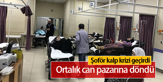 Şoför Kalp Krizi Geçirdi : Otobüs Şarampole Devrildi