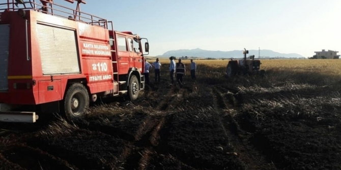 15 Dönümlük ekin alanı küle döndü