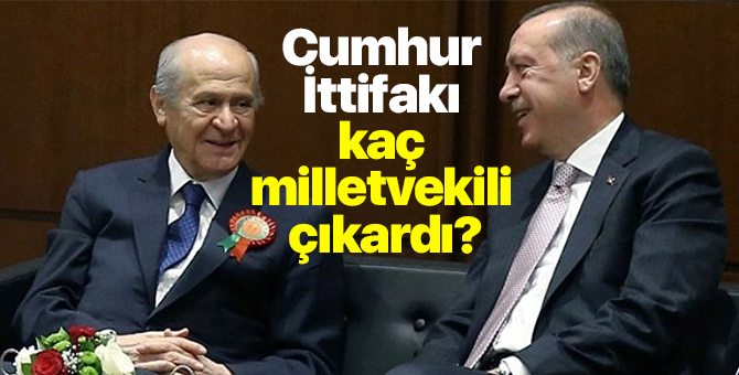 Cumhur İttifakı kaç milletvekili çıkardı? İşte AK Parti ve MHP'nin milletvekili sayısı