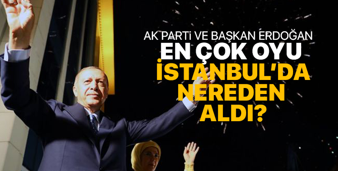 AK Parti ve Başkan Erdoğan, İstanbul'da en çok oyu hangi ilçeden aldı