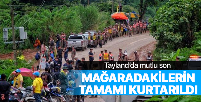 Tayland'da mağarada mahsur kalan tüm çocuklar kurtarıldı