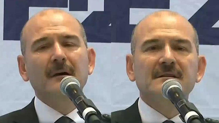 Süleyman Soylu gözyaşlarına hakim olamadı