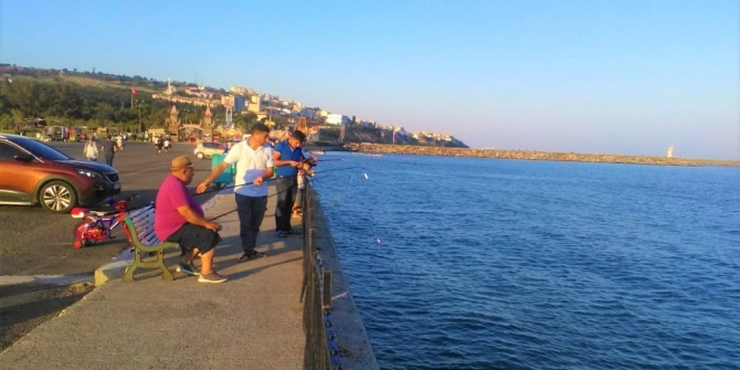 Sahilde olta balıkçılığı yoğunluğu