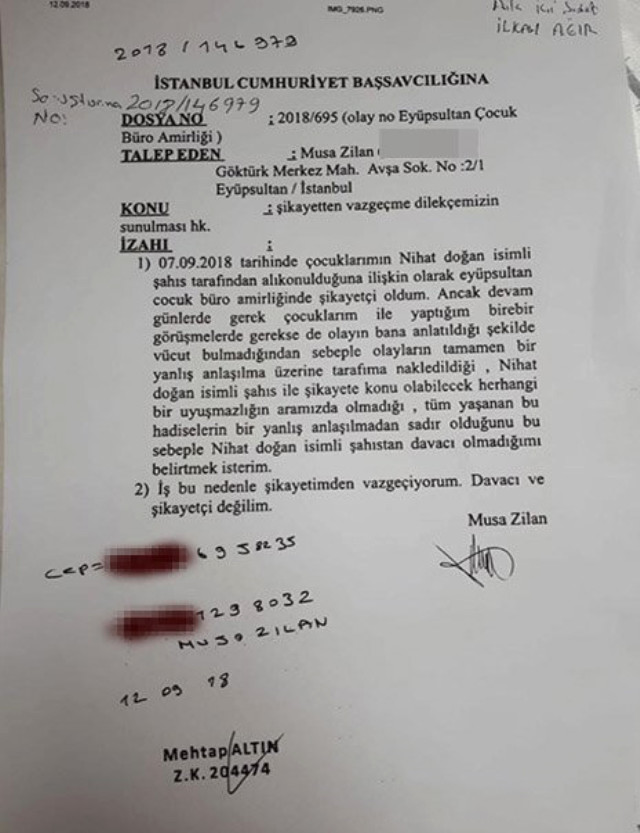 Nihat Doğan olayında yeni gelişme